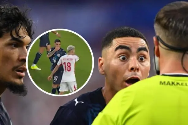 Miguel Almirón pagó el precio de la nueva e inflexible regla de la FIFA y dejó a Paraguay con diez hombres ante Turquía. ¿El motivo? Hablar tapándose la boca. FOTO: Captura de video de redes sociales @Dsports y AFP