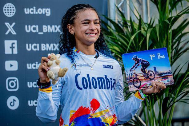 Camila “Camiflow” de La Hoz es la campeona mundial de BMX Racing en la categoría Challenger sub-12. FOTO: Instagram camiladelahoz_bmx