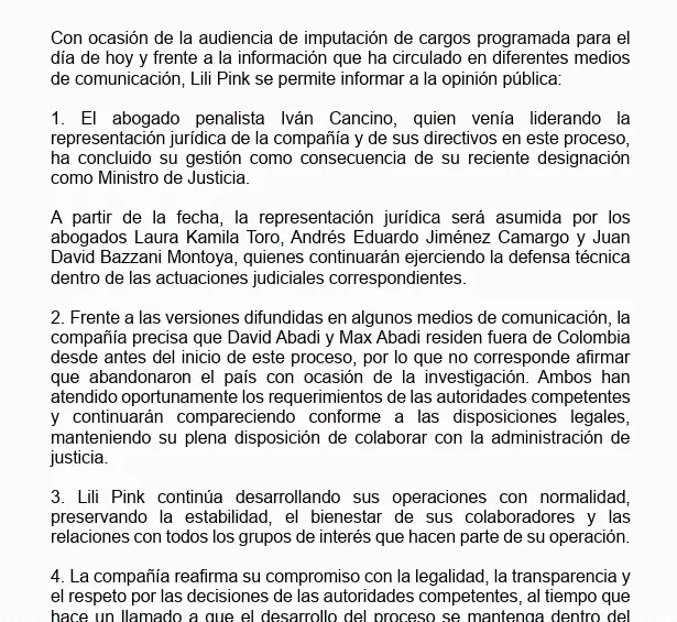 Iván Cancino sale de la defensa en el caso Lili Pink: estos son los nuevos abogados