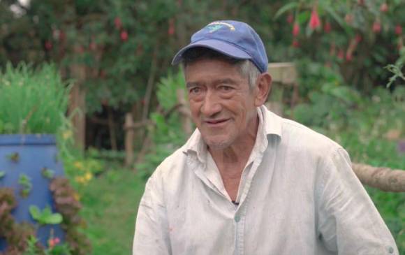 Óscar Atehortúa Ríos amaba la labor de campesino y la cultura silletera. FOTO Pantallazo de video Secretaría de Cultura de Medellín
