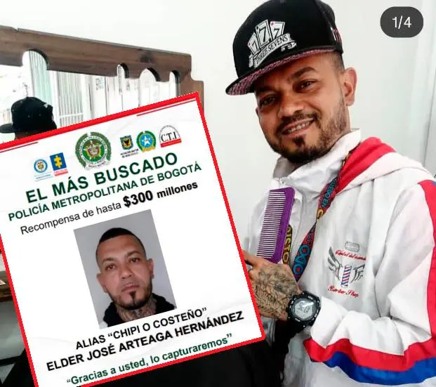 Elder Arteaga en su vida de peluquero, antes de aparecer en el volante de los más buscados. FOTOS: CORTESÍA.