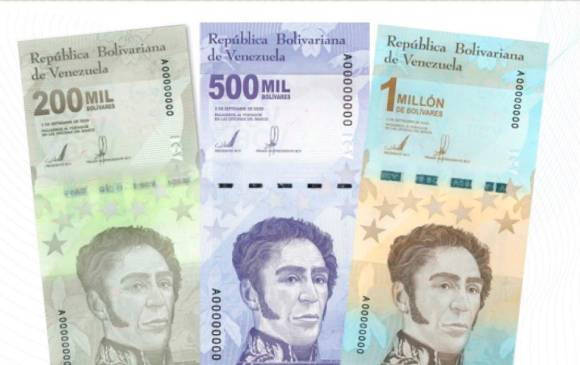 Serán tres nuevos billetes los que empezarán a circular en la economía venezola a partir del próximo lunes 8 de marzo. FOTO: Imagen tomada de la cuenta oficial del Banco Central de Venezuela ( @BCV_ORG_VE).