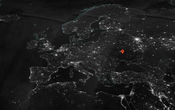 La imagen espacial muestra cómo el país se ha ido apagando tras la invasión rusa, que inició el 24 de febrero. FOTO EFE/NASA