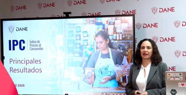 Piedad Urdinola, directora del Dane, presentó los resultados del IPC a abril de 2026. FOTO tomada de YouTube