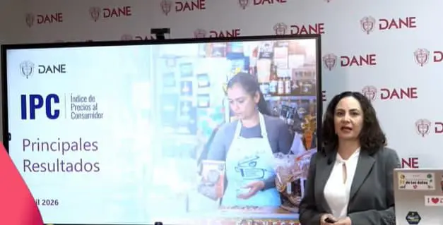 Piedad Urdinola, directora del Dane, presentó los resultados del IPC a abril de 2026. FOTO tomada de YouTube