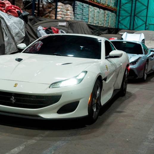 Este es el Ferrari Portofino que la SAE subastará al final de este mes. FOTO: CORTESÍA DE POLICÍA.