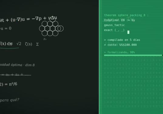 Ilustración: la matemática hecha a mano, reescrita por el código de la inteligencia artificial.