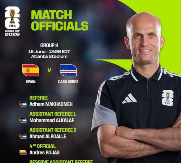 FIFA confirmó el 12 de junio de 2026 las designaciones arbitrales para el partido en Atlanta. FOTO: FIFA.