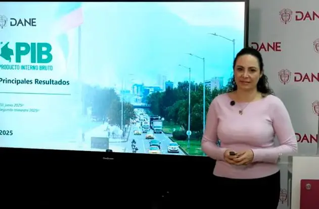 Piedad Urdinola, directora del Dane, presentó los resultados del PIB a junio de 2025. FOTO tomada de YouTube