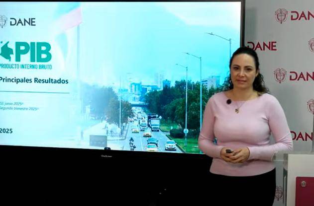 Piedad Urdinola, directora del Dane, presentó los datos del PIB a junio de 2025. FOTO<b><span class="mln_uppercase_mln"> tomada de YouTube</span></b>