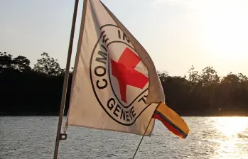 Banderas de la CICR en Colombia. FOTO: REDES SOCIALES/ X
