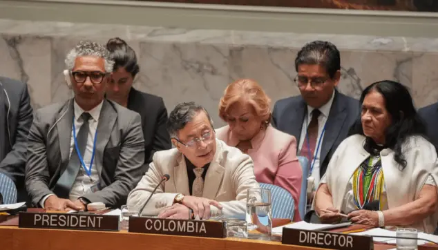 En su discurso abordó migración, racismo, desinformación y derecho internacional. FOTO: X: Presidencia de Colombia.