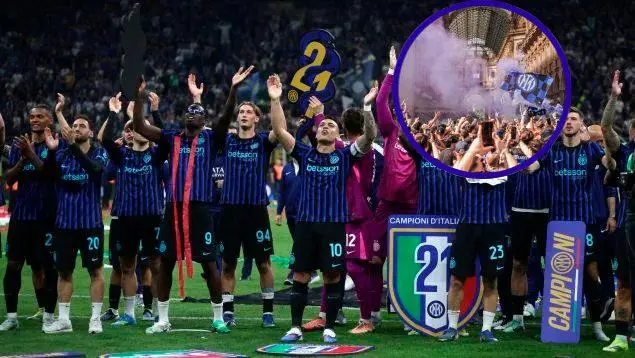 Milán se tiñe de negro y azul: Inter celebra su título 21 en las calles. FOTO: GETTY