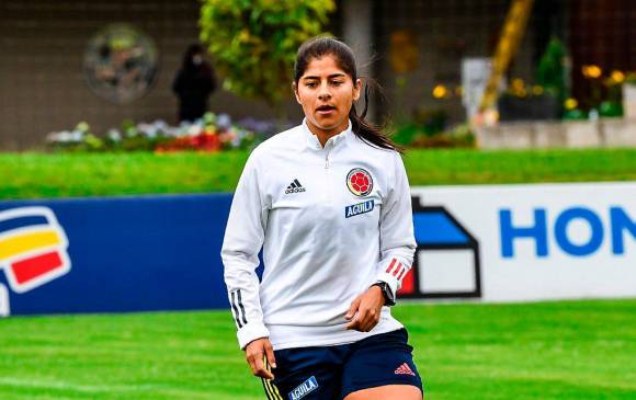 La antioqueña Catalina Usme fue la encargada de marcar el tanto en la victoria 1-0 de Colombia ante Ecuador en juego amistoso. FOTO CORTESÍA FCF