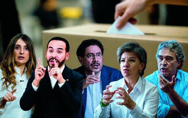 Cinco candidatos presidenciales lideraron la conversación durante estas elecciones para suceder a Gustavo Petro. FOTO Ilustración El Colombiano 