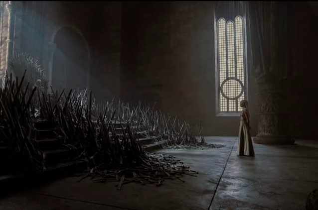 Este es el trono de hierro en House of the Dragon. FOTO: CORTESÍA HBO MAX