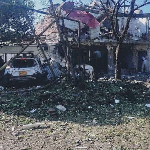 Jamundí. Septiembre 22 de 2023. Un carro bomba explotó en Potrerito, zona del municipio de Jamundí, Valle del Cauca. (Foto: Ministerio de Defensa)
