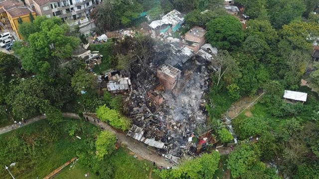 Así quedó el asentamiento irregular del barrio San Francisco luego del incendio. FOTO: Cortesía.