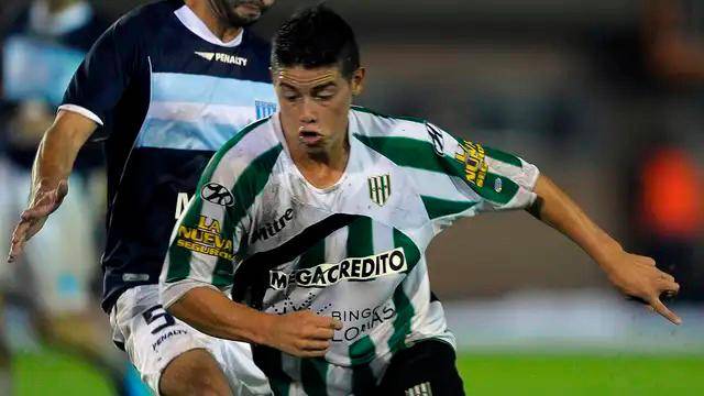 James Rodríguez compitiendo con la camiseta de Banfield de Argentina. FOTO: GETTY