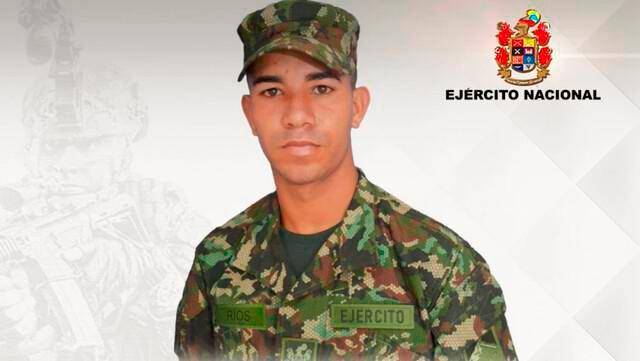 El soldado Ariel Oswaldo Ríos Vinasco fue secuestrado en Arauca por el ELN. FOTO: CORTESÍA