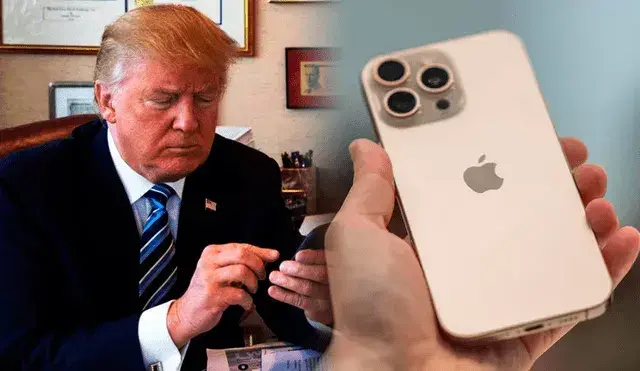 Donald Trump redobla su política de presión comercial y amenaza con un arancel del 25% a Apple si no fabrica sus iPhones en territorio estadounidense. FOTO La República