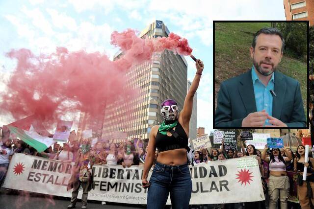 Miles de mujeres se movilizaron en el día Internacional de la mujer. FOTO: Colprensa - Lina Gasca