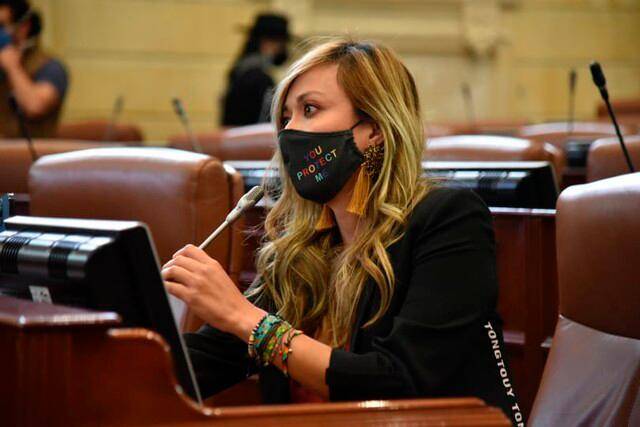 Katherine Miranda es una de las citantes al debate de moción de censura en la Cámara de Representantes. FOTO: COLPRENSA. 