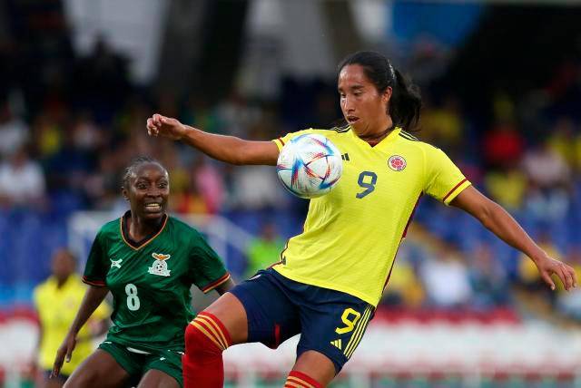 Mayra Ramírez fue la goleadora de los dos partidos amistosos frente a Zambia. FOTO: CORTESÍA FEDERACIÓN COLOMBIANA DE FÚTBOL 