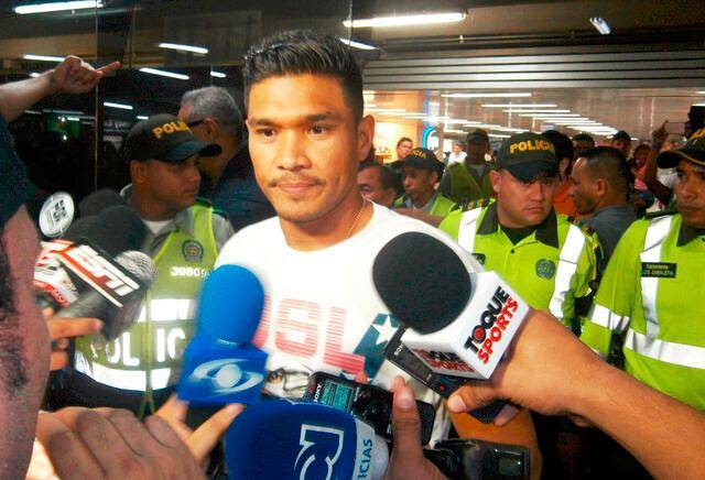 Teo Gutiérrez, de 38 años de edad, vuelve a estar envuelto en un escándalo en el fútbol. Por lo pronto estará fuera de las canchas cuatro partidos. FOTO COLPRENSA