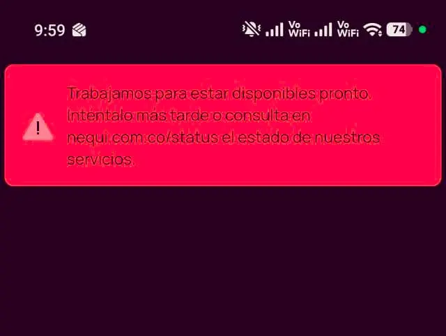 Nequi reconoce caída de su servicio en plena quincena y explica la razón