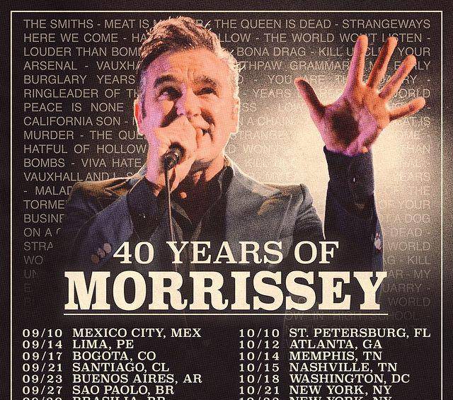 Morrissey de “The Smiths” llega a Bogotá para celebrar sus 40 años de