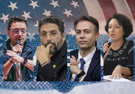 El exgobernador del Magdalena, Carlos Caicedo; el senador Agmeth Escaf, el exalcalde de Medellín, Daniel Quintero Calle, y la senadora Isabel Zuleta son algunos de los cercanos a Petro que aparecen en el listado. Fotos: Julio Herrera y Colprensa