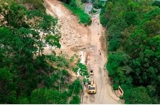 En la zona han sido necesarios trabajos de estabilización para evitar nuevos riesgos. FOTO: MANUEL SALDARRIAGA