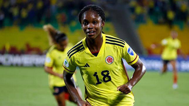 Linda Caicedo anotó cuatro goles en seis partidos en el Mundial sub-17. FOTO: EFE