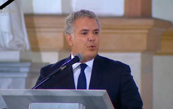 El presidente Iván Duque hizo el anuncio ante el cuerpo diplomático acreditado en Colombia. FOTO Colprensa