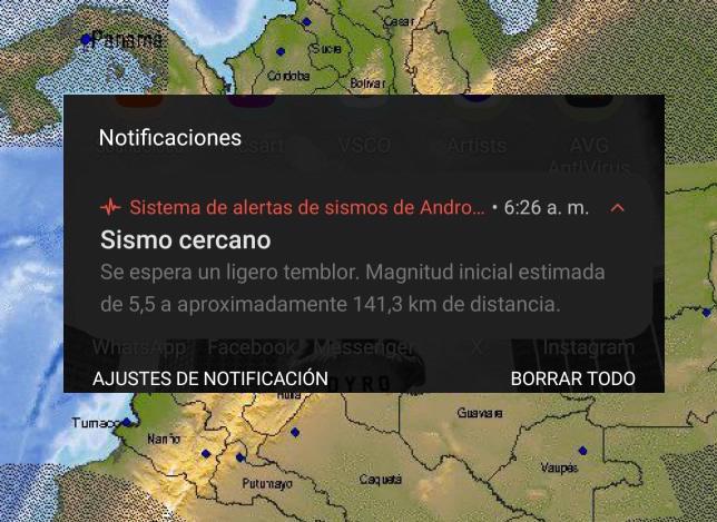 Cómo activar la alerta de temblor de Google en Android que anticipó, por unos segundos, el fuerte terremoto de 5,6 grados en Colombia