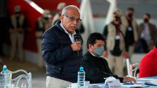 El primer ministro peruano Aníbal Torres hizo las declaraciones en una sesión del Consejo de Ministros. FOTO: GOBIERNO DE PERÚ