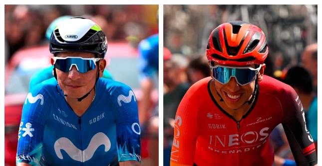 Nairo Quintana y Egan Bernal seguirán siendo los dos máximos referentes del ciclismo nacional en este 2025. FOTOS CORTESÍA MOVISTAR E INEOS
