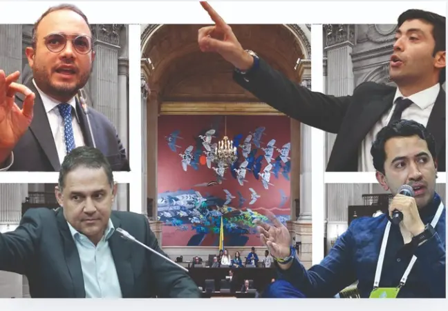 Todo indica que Alfredo Deluque (izquierda arriba)será el presidente del Senado tras disputa con candidato del Centro Democrático, Honorio Henríquez (izquierda abajo). En Cámara seria Nicolás Barguil y no Daniel Briceño. FOTOS: Colprensa y Cortesía