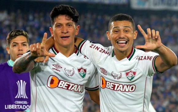El argentino entró desde el banco y anotó el gol que le dio el triunfo a su equipo en el estadio El Campín, donde está acostumbrado a celebrar. Foto: @FluminenseFC