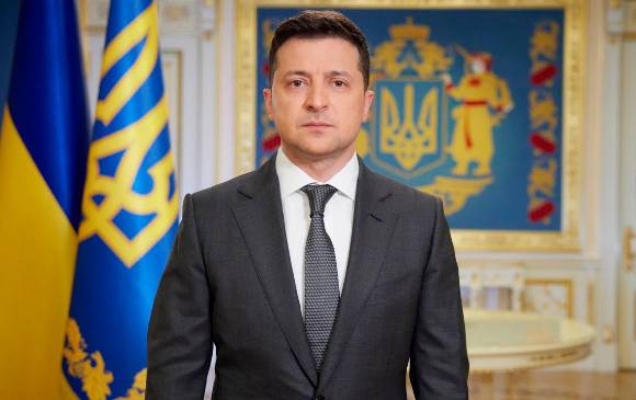 Volodimir Zelenski, presidente de Ucrania. FOTO Twitter.