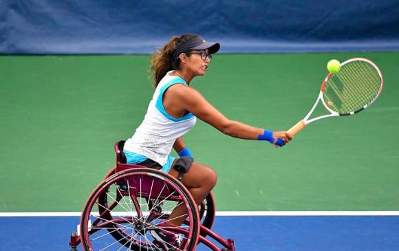María Angélica jugó en la modalidad de sencillos y dobles en el Abierto de Australia. FOTO USTA 