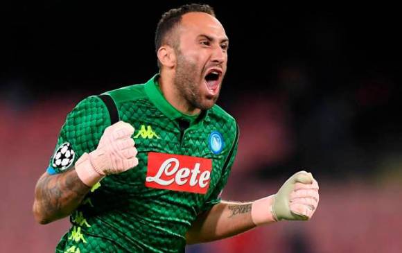 El portero colombiano David Ospina completa 21 partidos esta temporada con el Nápoli, con buenas actuaciones. FOTO efe