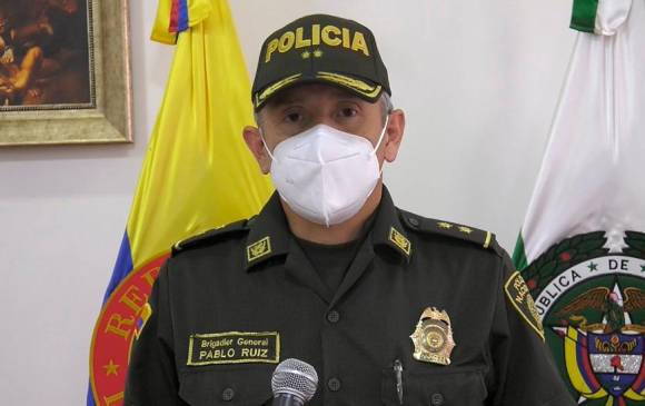 El brigadier general Pablo Ferney Ruiz Garzón, hasta este viernes comandante de la Policía del Aburrá, sale del cargo bajo la figura de vacaciones.