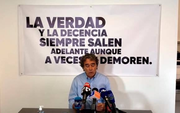 Sergio Fajardo anunció que no desistirá de su precandidatura presidencial. FOTO: Captura de Pantalla