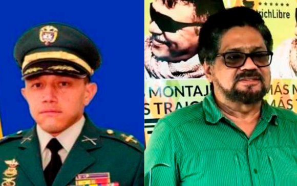 El coronel del Ejército, Pedro Enrique Pérez Arciniegas, e “Iván Márquez”, disidente de la Segunda Marquetalia. FOTOS CORTESÍA y COLPRENSA