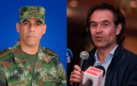 General Eduardo Zapateiro, comandante del Ejército, y Federico Gutiérrez, precandidato presidencial. FOTOS COLPRENSA