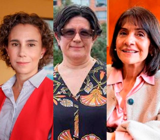 Bibiana Taboada, Laura Moisá y Olga Lucía Acosta, codirectoras del Banco de la República. Fotos cortesía y Getty. 