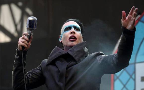 Marilyn Manson, que fue acusado este lunes de abusos por la actriz Evan Rachel Wood y por otras cuatro mujeres. FOTO EFE