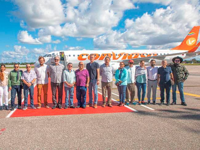 La delegación del ELN que viajó de Cuba a Venezuela el pasado domingo. FOTO: CORTESÍA